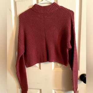 Hollister plum crop sweater. Size x small.